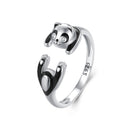 925 Sterling Silver Enamel Process Pavé Setting CZ Ring for Women-3