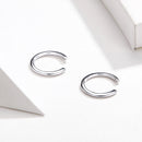925 Sterling Silver Earrings with Platinum Plating, 1.3cm for Women-2