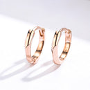 S925 Sterling Silver Plated Rose Gold Earrings-5