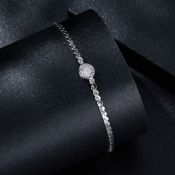 S925 Sterling Silver 5.0mm Moissanite Bracelet for Women