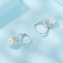 925 Sterling Silver Earrings with Quality Shell Pearl and CZ for Women-5