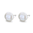 925 Sterling Silver White Gold Plated Freshwater Pearl Earrings-1