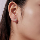 925 Sterling Silver Moissanite 0.3ct Earrings Size 1.2*0.6cm for Women-9