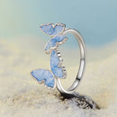925 Sterling Silver Enamel Plated White Gold Ring for Women-2