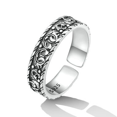 925 Oxidized Silver 0.5cm Ring - 0