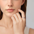 925 Sterling Silver White Gold Plated Enamel Ring for Women-5