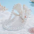 925 Sterling Silver White Gold Plated 39-45.5cm Quality Shell Pearl Necklace for Women-5