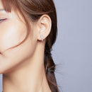 925 Sterling Silver Earrings with Plated Platinum and CZ for Women-6
