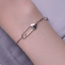 925 Sterling Silver Bracelet with CZ Pendant - 160mm Length and 8x26mm Pendant Size for Women-7