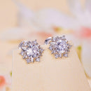 925 Sterling Silver 5.0mm Moissanite Earrings with CZ, 1.0cm for Women-3