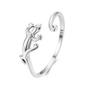 925 Sterling Silver Oxidized Pavé Setting CZ Ring-1
