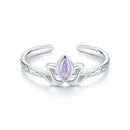 925 Sterling Silver 1.9mm Pavé Setting White Gold Plated Ring-2
