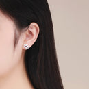 925 Sterling Silver Earrings with Pavé Setting CZ and High-Quality Nacre-6