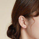 925 Sterling Silver Plated Platinum Pavé Setting CZ Earrings for Women-2