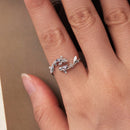 925 Sterling Silver Transparent Glass Ring for Women-4