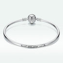 925 Sterling Silver 17.0 cm Oxidized CZ Bracelet for Women-4