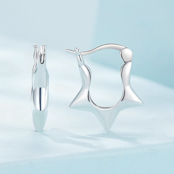 S925 Sterling Silver Earrings for Women - Oxidized Silver, 17x4mm