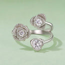 925 Sterling Silver 0.8cm Pavé Setting CZ Ring-3
