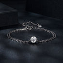 925 Sterling Silver 0.50 Carat Moissanite Bracelet for Women - 15+6cm - Plated White Gold-4