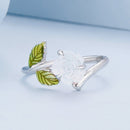 925 Sterling Silver Enamel Resin Ring 1.7mm Width-1
