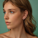 925 Sterling Silver White Gold Plated Enamel Earrings-7
