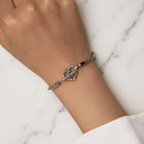 925 Sterling Silver 3.0mm Plated Platinum Bracelet Size 17.0 for Women-7