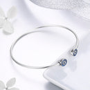 925 Sterling Silver Bracelet with Outer Diameter 6cm and Wall Thickness 0.2cm for Women-4