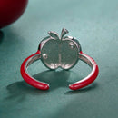 925 Sterling Silver Enamel Pavé CZ Ring for Women Size 1.3 cm-4