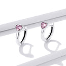 925 Sterling Silver Earrings with Pavé Setting CZ, Oxidized Silver, 1.2x0.5cm for Women-3