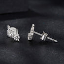 925 Sterling Silver Moissanite Earrings with White Gold Plating for Women-4