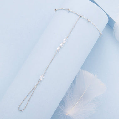 925 Sterling Silver White Gold Plated Bracelet with Pavé Setting CZ for Women - 0