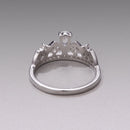 925 Sterling Silver Pavé Setting CZ White Gold Plated Ring Size 6 for Women-3