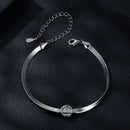 925 Sterling Silver 5.0mm Moissanite Bracelet with White Gold Plating for Women-1