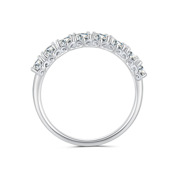 925 Sterling Silver Plated Moissanite Ring Size 5 for Women