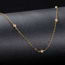 925 Sterling Silver White Gold Plated Adjustable Moissanite Necklace for Women-6