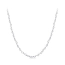 925 Sterling Silver Necklace with Platinum Plating, 395+55mm Length, 3.0mm Width for Women-2