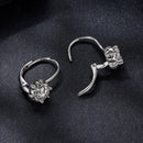 925 Sterling Silver Moissanite Earrings with CZ in White Gold, 1.8cm for Women-4
