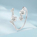 925 Sterling Silver Plated White Gold Ring for Women-2