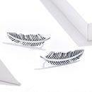 925 Sterling Silver Earrings - Oxidized Silver - 2.4cm x 0.7cm - Women-5