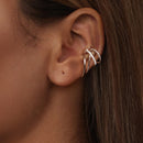 925 Sterling Silver Earrings with CZ and White Gold Plating-7