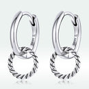 925 Sterling Silver & Oxidized Silver Earrings for Women-4