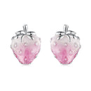 925 Sterling Silver White Gold Plated Enamel Earrings-1
