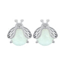 925 Sterling Silver Luminous Stone Earrings-1
