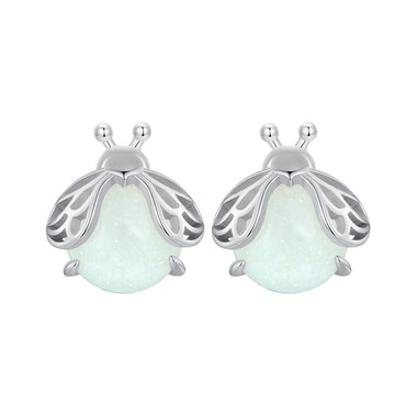 925 Sterling Silver Luminous Stone Earrings