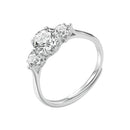 925 Sterling Silver Moissanite 6.5mm 1ct Ring, Size E for Women-2