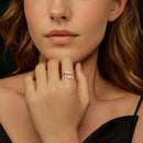 925 Sterling Silver Moissanite Ring for Women - Size E - Plated White Gold-7