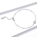 925 Sterling Silver Opal Bracelet for Women - Adjustable Size, Translucent Color-3
