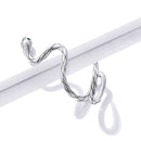 925 Sterling Silver Oxidized 2.5x1.9 cm Pavé Setting CZ Earrings for Women-3