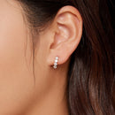 925 Sterling Silver Moissanite 0.1 Carat Platinum Plated Earrings for Women-6