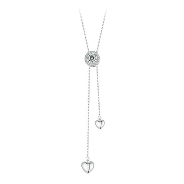 925 Sterling Silver 5mm Moissanite Necklace with Pavé Setting in White Gold, 450mm Length for Women - 0